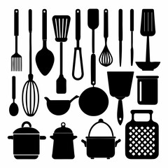 set of kitchen utensils