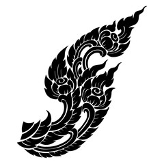 Lai Krajang Dok Phut Tan design. This is a traditional Thai decorative motif.