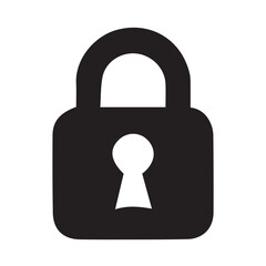 vector lock on white background
