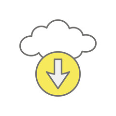 Download icon vector stock illustration