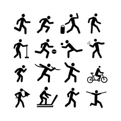 set of people silhouettes