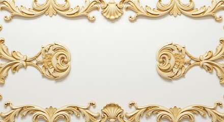 Gilded Elegance: A Rococo Frame AI Generated