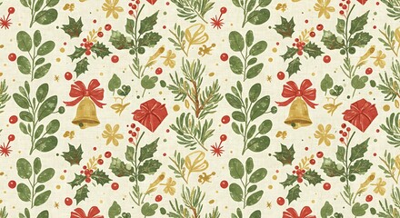 Winter's Whisper: A Festive Pattern AI Generated