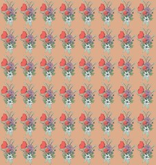 seamless pattern with flowers, seamless geometric pattern, Seamless background with green leaves