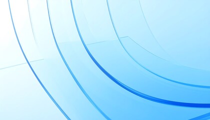 Abstract light blue 3d background with glass transparent square plates row. Crystal gradient curve wave line pattern. Futuristic architecture design, render digital tech banner.backgrounds, 