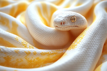 Fototapeta premium Highly Detailed Albino Python Snake Skin Seamless Pattern Design