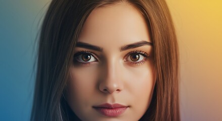 Fototapeta premium Golden Hour Gaze AI Generated