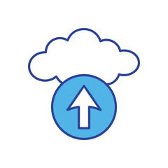 Upload icon vector stock illustration