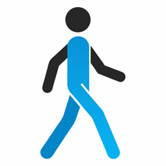 Walk vector icon on white background.