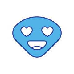 Love face icon vector stock illustration