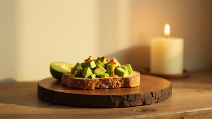 Rustic Charm on Cream: Candlelight Glow