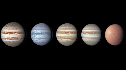 Detailed Representation of Jupiter with Color Variations and Surface Features Showcase