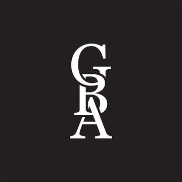 GBA letter logo concept isolated on white background. ABG Logo