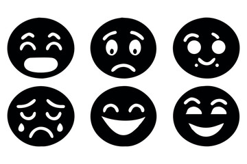 Fototapeta premium Beautiful emojis for social media, which you can use Web imoji icon set