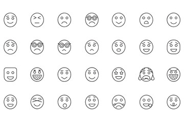 Beautiful emojis for social media, which you can use Web imoji icon set