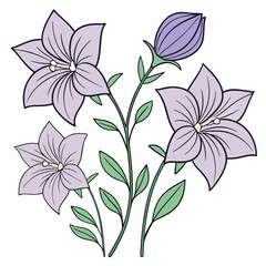 minimal summer flower graphic