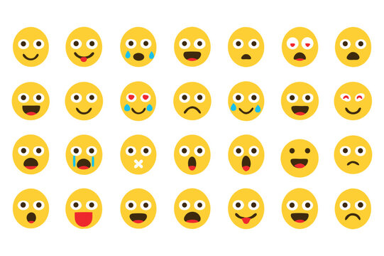 Beautiful emojis for social media, which you can use Web imoji icon set