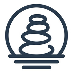 Zen Balance Stones in Glass Dome