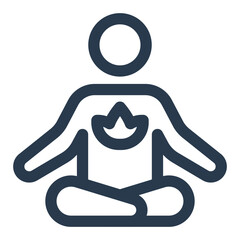 Meditation Pose with Lotus Emblem