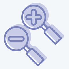 Icon Zoom Area. related to Location symbol. two tone style. design editable