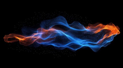 Obraz premium Abstract energy flow, digital art, dark background, website design