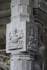 ancient stone art in Kanchipuram temple, tamilnadu 