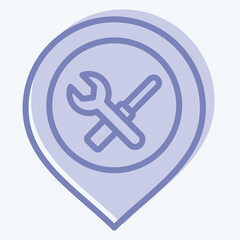 Icon Engineering. related to Location symbol. two tone style. design editable