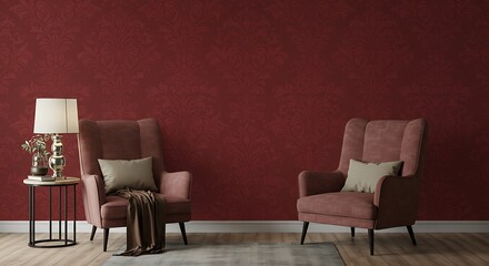 Crimson Hues & Quiet Moments AI Generated