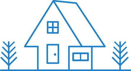 House minimal logo icon silhouette isolated sign vector design illustration