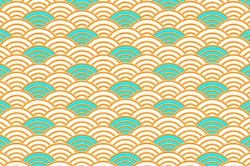 Gold Chinese and Japanese seamless pattern with green color. Abstract wave lines pattern texture background, ornament, decoration banner. Traditional oriental Chinese and Japanese stylet. Art decor.