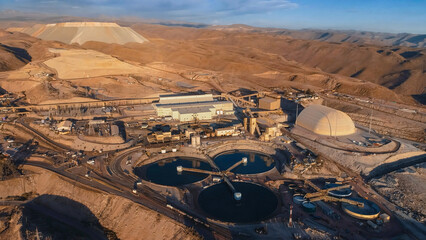 Open pit mine mineral processing plant