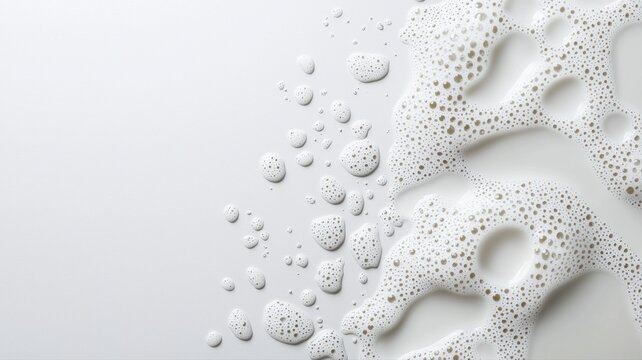 Minimalist White Background with Cleansing Foam Texture white background foam lather bubble cleanser