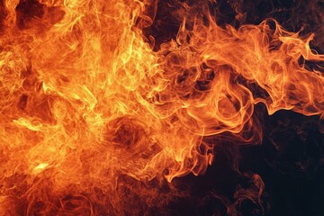 Fototapeta premium Fire Flames Background. Beautiful Stylish Design with Passionate Red Flames