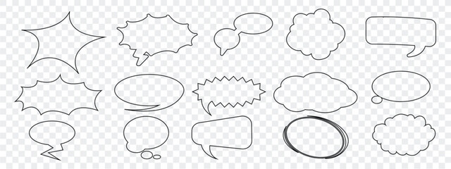 Speech Bubble Vector Icon Set. Chat, Message, and Communication Symbols. vector illustration. eps 10
