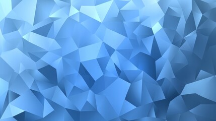 Obraz premium Abstract blue geometric background with polygonal lines and triangles 