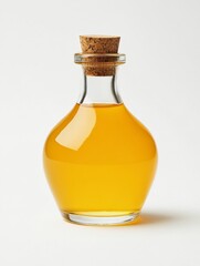 Amber Oil in Glass Bottle with Cork Stopper