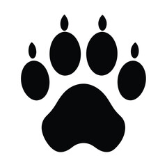 Animal paw print vector