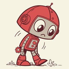 funny cartoon robot