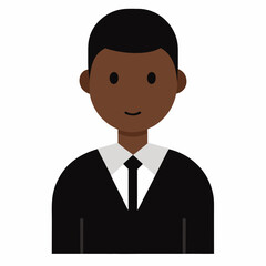 Businessman icon vector on white background.