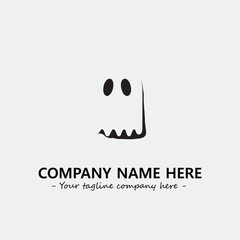 Ghost face icon illustration black and white vector image