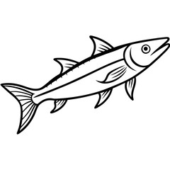Barracuda Silhouette Vector Illustration