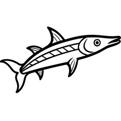 Barracuda Silhouette Vector Illustration