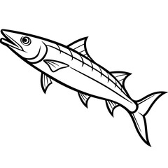 Barracuda Silhouette Vector Illustration