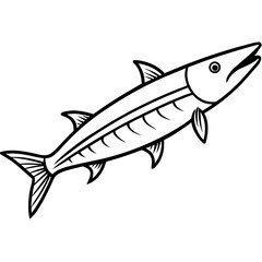 Barracuda Silhouette Vector Illustration