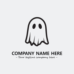 Ghost face icon illustration black and white vector image