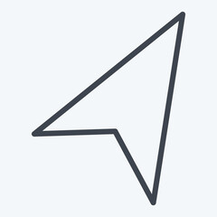 Icon Navigation. related to Location symbol. line style. design editable