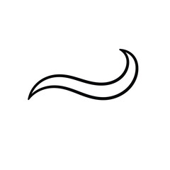 Toothpaste squeeze out stream shape graphic element simple line art on white