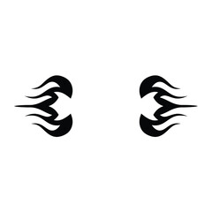 Symmetrical tribal tattoo elements set black ink decoration isolated on white