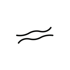 Minimalist illustration of two wavy lines on white background simple design
