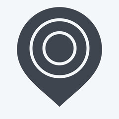 Icon Map Marker. related to Location symbol. glyph style. design editable